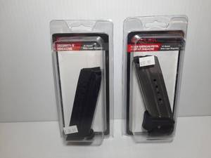 lot 1213 image: (2) Ruger Magazines American Pistol Compact, 12 RD Security-9, 15 RD, 9mm Luger