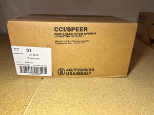 lot 1283 image: 1 Case of SpeerCCi 22 LR  MINI-MAG 36 GRAIN HP (5000 Rounds) 50 packs of 100 ea