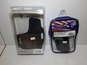 lot 1327 image: (2) Leather Holsters DeSantis Gunhide Mini Scabbard Verscarry Rough Rider