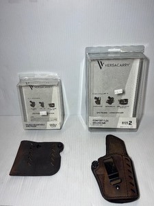 lot 1342 image: (2) Versacarry Accessories Comfort Flex Deluxe IWB Hybrid Holster Double Adjustable Mag Pouch