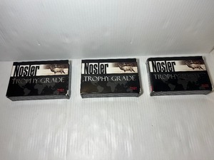 lot 1378 image: (3) Nosler Trophy Grade Ammunition, .280 Ackley, 140 Gr., Bonded Core Bullets