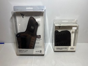 lot 1373 image: (2) Versacarry Accessories Comfort Flex Hybrid Holster, Size 2, 1911 & Micro Double Adjustable Mag Pouch