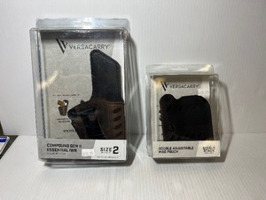 lot 1375 image: 2) Versacarry Accessories Comfort Flex Deluxe IWB Hybrid Holster, 1911 & Micro Double Adjustable Mag Pouch