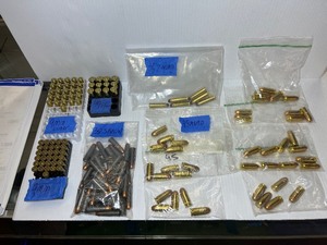lot 1379 image: Bags of 9mm Luger Ammo, 44 S&W, 38 Special, 357 Mag, 45 Auto