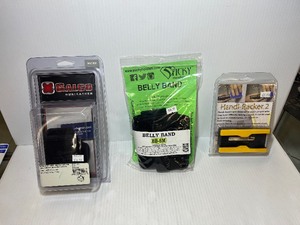 lot 1384 image: (3) Firearm Accessories Sticky Holsters Belly Band Galco Gun Leather Stow-N-Go Inside The Pant Holster Handi-Racker 2