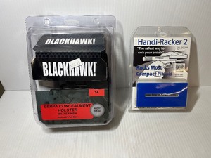 lot 1406 image: (2) Firearm Accessories Blackhawk Leather Holster, Serpa Concealment, Right H&K USP Full Size, # 14Handi-Racker 2