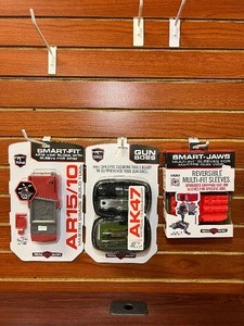 lot 1369 image: (3) Real Avid Tools Smart-Fit AR15 Vise Block, Gun Boss AK4, Smart-Jaws Multi-fit Sleeve