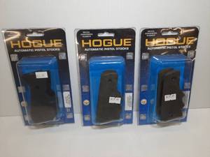 lot 1474 image: Hogue Automatic Pistol Stocks, (1) Fits Beretta 92F,  (2) Fits Colt Government Fulll Size Auto