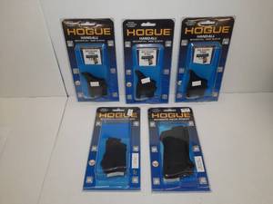 lot 1493 image: Hogue Grips (3) Handall Beaver Tail Grip Sleeve Sig Sauer P365  Pistol Stocks (1) Sig Sauer P938 Ambi (1) S&W 3rd Gen