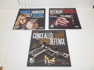 lot 1530 image: (3 Training Books)Concealed Carry and Home Defense Womens Handgun and Self-defense Defensive Shooting