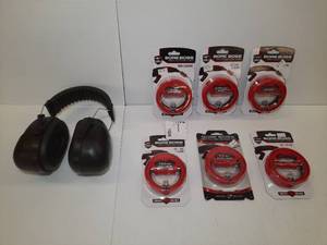 lot 1526 image: (6) Real Avid Bore Boss. (1) Muff hearing protection.Elvex