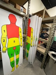 lot 1543 image: Two-Sided Less Lethal Cardboard Target CNMP-LL 72 Life-sized