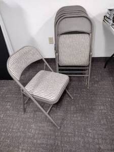 lot 1564 image: (9) Padded Folding Chairs