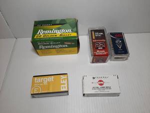 lot 1652 image: (5) boxes of ammo Remington 22  Hornady 22 MAG CCi 22LR Eley Target .22 LR Federal RTP, .22 LR
