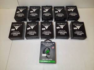 lot 1660 image: Decibullz Custom Molded Earplugs (10) Decibullz Premium Ear Plugs carrying Case