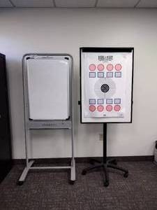 lot 1715 image: (2) White Boards on wheeled stands