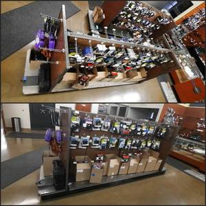 lot 1723 image: Pegboard Gondola Store Shelving Island (on wheels)