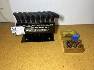 lot 1703 image: Jenkins Custom T-handle Pin Punches Brownells Magna-tip Thin Bit Set