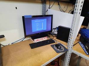 lot 1782 image: Technology POS Equipment (2) PCs Dell Optiflex HP Compaq (2) Monitors Westinghouse & Sceptre