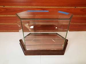lot 1787 image: Octagon Display Case supported on wood base