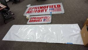 lot 1760 image: (3) Advertising Banners for Springfield Armory