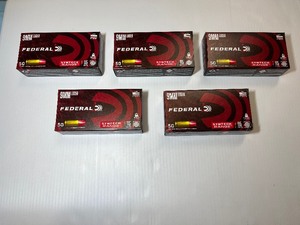 lot 1063 image: (5) Federal Syntech Range , Full Metal jacket, 9mm Luger,  115 GR Pistol Cartridges, 50 RDs