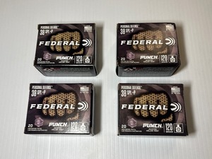 lot 1150 image: (4) Federal Personal Defense 38 SPL P  Pistol Cartridges, Punch, JHP, 120 GR, 20 RD