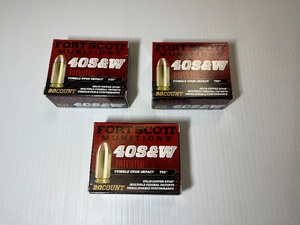 lot 1050 image: (3) Fort Scott Munitions 40 S&W TUI, 20 RD