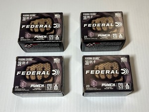 lot 997 image: (4) Federal Personal Defense 38 SPL P  Pistol Cartridges, Punch,l JHP, 120 GR, 20 RD