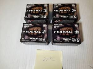 lot 1838 image: (4) Federal Personal Defense Pistol Cartridges, 45 Auto, Punch JHP, 230 GR, 20 RD