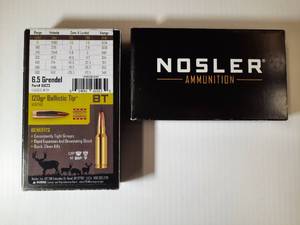 lot 284 image: (2) Nosler Ballistic Tip hunting bullet 6.5 Grendel 120 gr - 20 RD