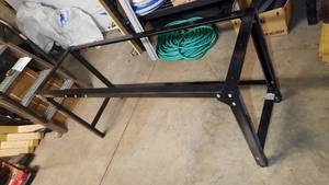 lot 1709 image: Tool Bench Black Steel Frame Support