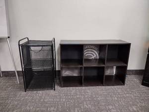 lot 1934 image: Metal Wire Drawer Unit 15 W X 14 D X 27 H 6-hole cubby, 36 w X 12 D X 24 H