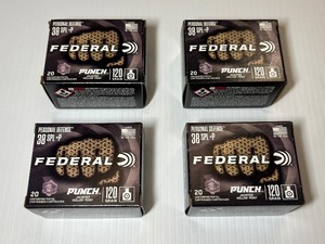 lot 1075 image: (4) Federal Personal Defense 38 SPL P, Punch JHP, 120 GR, 20 RD