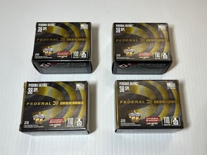 lot 1074 image: (4) Federal Premium Pistol Cartridges, 38 Special, 110 GR, Hydra-Shot, JHP