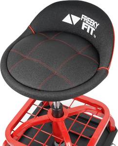 FreekyFit Rolling Shop Stool (Black)