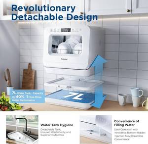 Gudsunal Portable Countertop Dishwasher