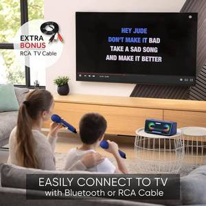 Masingo Karaoke Machine for Adults and Kids with 2 Wireless Microphones