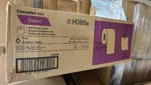 lot 50 image: Box of  Roll Paper Towels