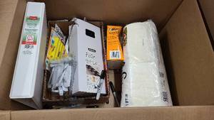 lot 55 image: Box of Loose Office Supplies, Sharpies, markers, highlighters and more