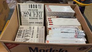 lot 86 image: Large box of music recording tapes for tape to tape reels