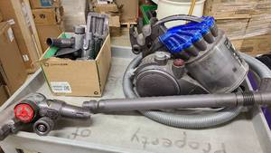 lot 96 image: Used Dyson Lightweight Vacuum Cleaner with attachments
