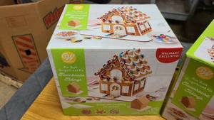lot 228 image: 2 Boxes of Wilton Pre-Built Farmhouse Gingerbread Houses