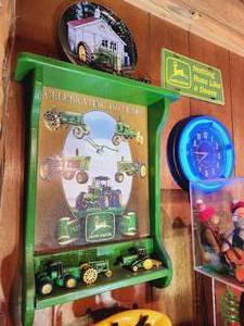 lot 105 image: John Deere Collectibles #2 Neon clock not included
