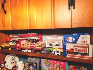 lot 166 image: Racecar & Trucks Advertising Toys Lot