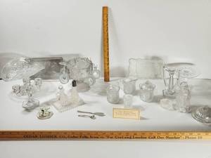 lot 350 image: Antique Doll Crystal & China