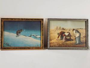 lot 377 image: Antique Doll Size Framed Art