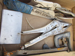 Vise grips & welding , pry bar...