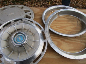 Chev hubcaps (2), 14 and 15 beaut...