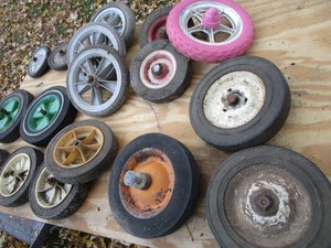 Wheels for garden  shop equipment,...